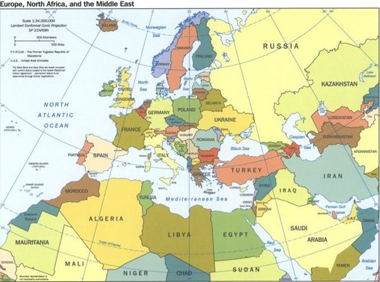 Europe North Africa and the Middle East